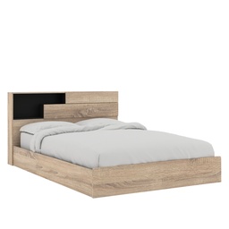 [230033426] Cama 2 plazas Boegel café claro 200x150cm