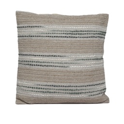 [230033806] Cojín tejido rayas beige 45x45cm