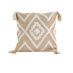 [230034221] Cojín 45x45cm rombos crudo