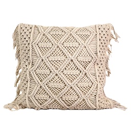 [230034225] Cojín macrame crudo 45x45cm