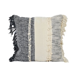 [230034230] Cojín boho azul flecos 45x45cm