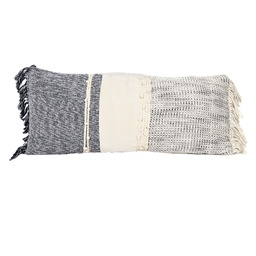 [230034231] Cojín flecos boho azul 30x70cm 