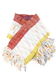 [230034266] Manta 125x150cm tejida líneas colores