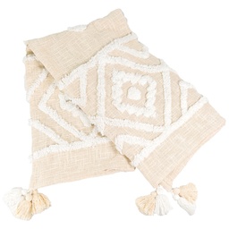 [230034267] Manta 130x170cm rombos crudo