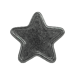 [230034355] Bandeja estrella plateada 17x17x1cm