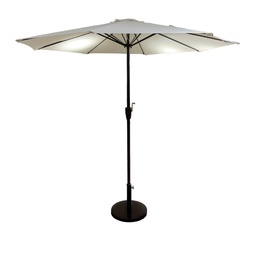 [230034422] Quitasol redondo Khaki 2,7m + base redonda