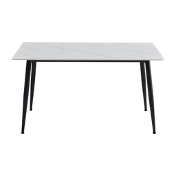 [230035358] Mesa comedor 4 puestos Khissa blanco mate
