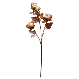 [230035558] Flor rosa artificial beige