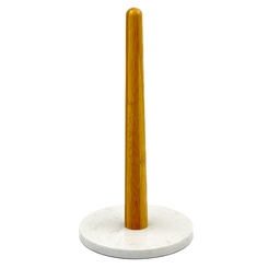 [230036205] Porta toalla nova bambú mármol 15x15x30cm