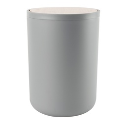 [230038708] Papelero plástico gris bambú