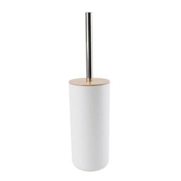 [230038765] Cepillo WC plástico blanco bambú