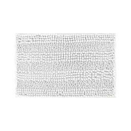 [230038769] Piso de baño chenilla liso blanco 70x45cm