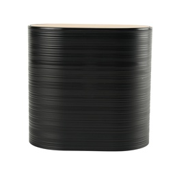 [230038789] Papelero plástico estriado negro