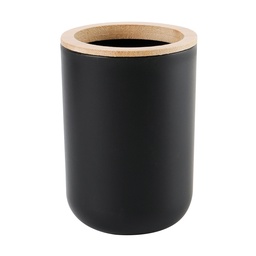 [230038791] Porta cepillo dientes plástico negro bambú