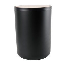 [230038795] Papelero plástico negro bambú