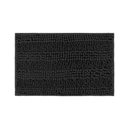 [230038799] Piso de baño chenilla liso negro 70x45cm