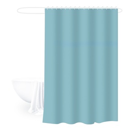 [230038827] Cortina baño celeste liso 180x180cm