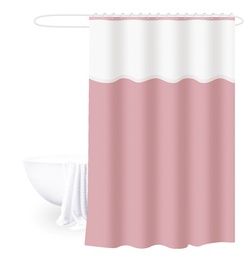 [230038855] Cortina baño PEVA rosado 180x180cm