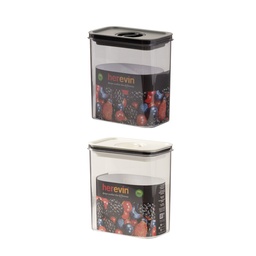 [230040826] Contenedor plástico hermético blanco/negro 1,8lt