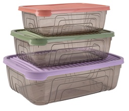 [230040833] Set 3 Contenedores plásticos multicolor M-L-XL