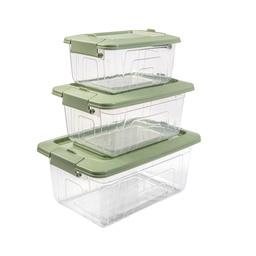 [230040876] Set 3 Contenedores plásticos 1,2lt +2,05lt+3,45lt 