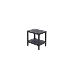 [230040883] Estante plástico negro 2 niveles 39x23x39cm