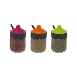 [230040899] Especiero de vidrio con cuchara multicolor 200ml