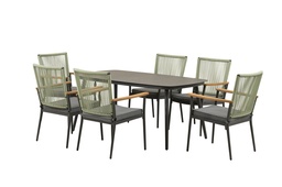 [230041063] Juego comedor terraza 6 sillas Concord gris oscuro