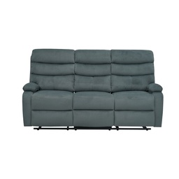 [230041528] Sofá reclinable 3 cuerpos Logan gris oscuro