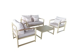 [230041557] Juego living terraza Mykonos 2-1-1 beige