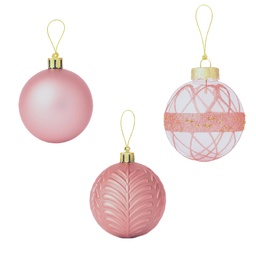 [230042132] Bola navidad 6cm 20pcs rosado
