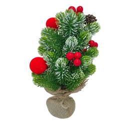 [230042316] Adorno árbol navidad 35cm bolas navidad rojo